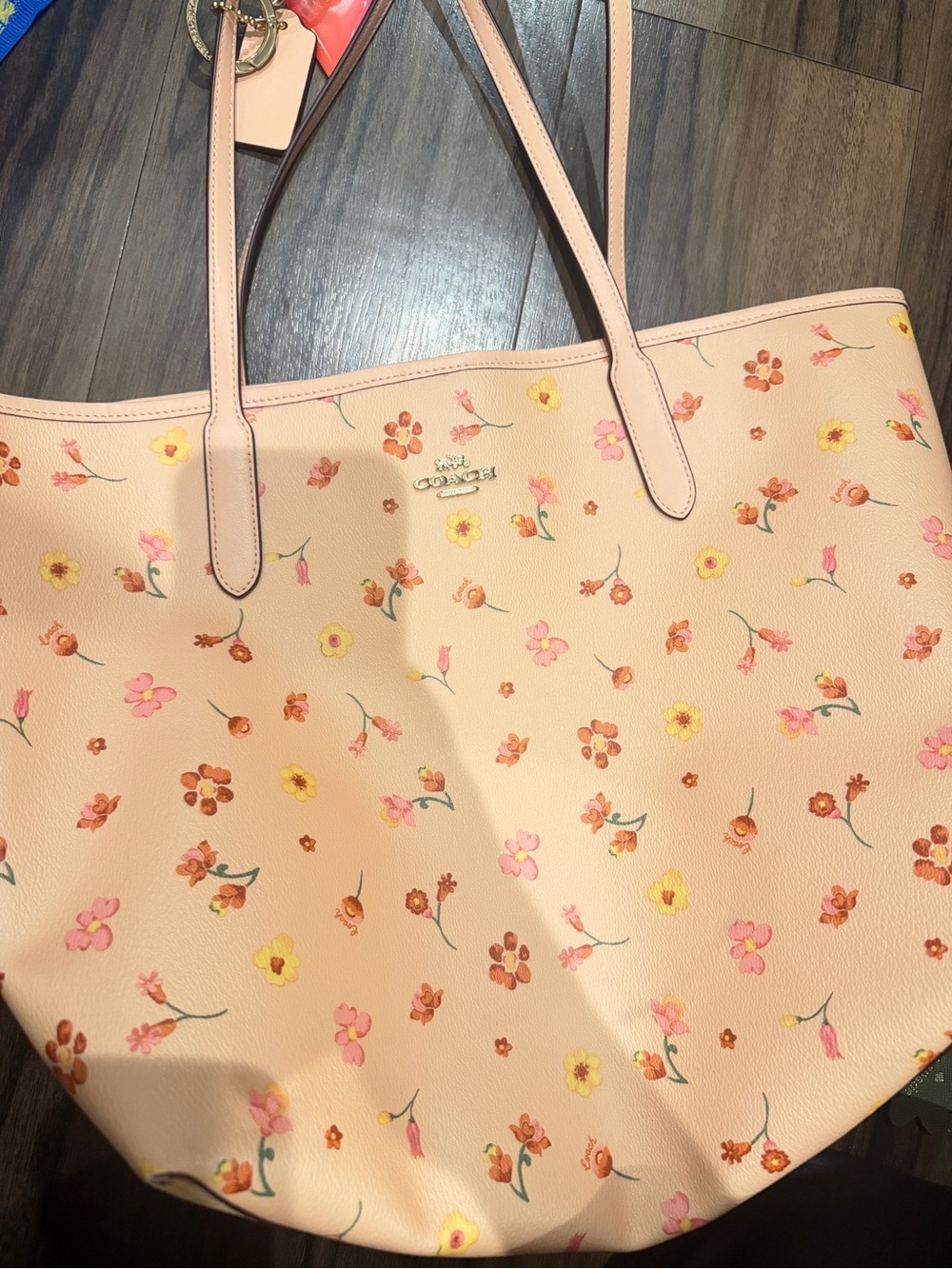 Coach Blush Pink Floral Tote